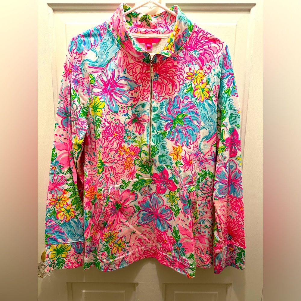 NWOT Lilly Pulitzer Upf50 Skipper Popover Multi Paradise Found, size L